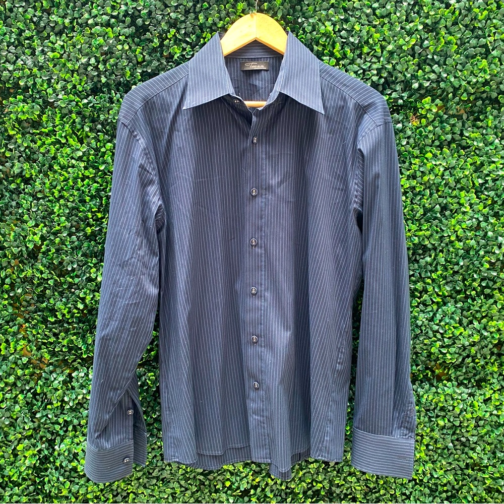 Pinstripe men’s button-down